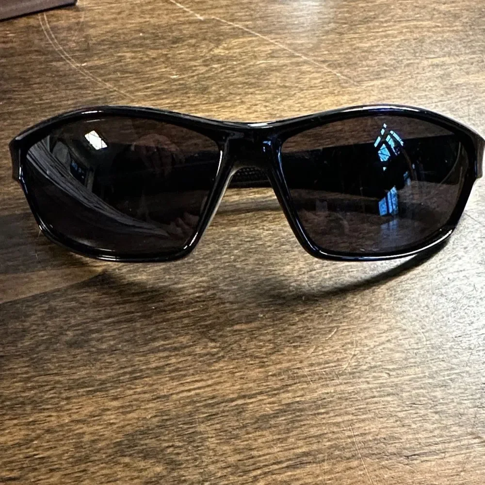 Men's Black Performance Sunglasses with Smoke Lenses